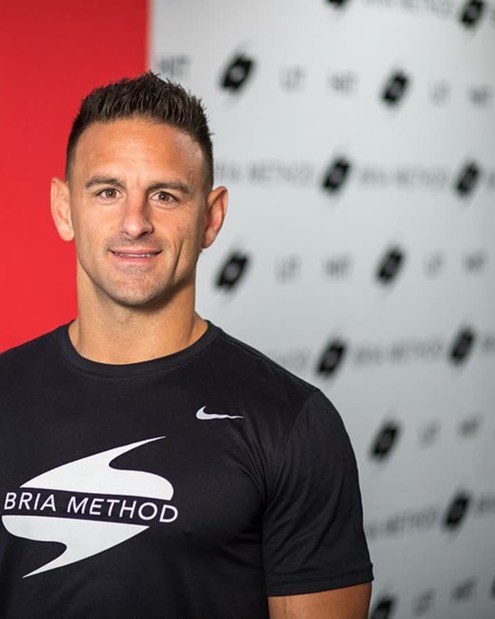 Tony Bria, founder of Bria Method, in a Bria Method shirt